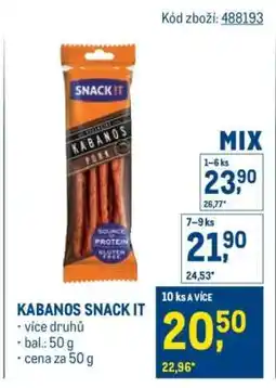 Makro KABANOS SNACK IT nabídka