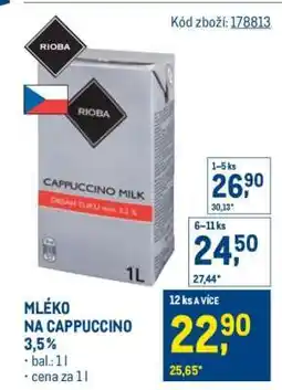 Makro MLÉKO NA CAPPUCCINO 3,5% nabídka