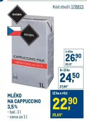 Makro MLÉKO NA CAPPUCCINO 3,5% nabídka