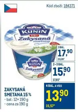 Makro Zakysaná smetana 15% nabídka