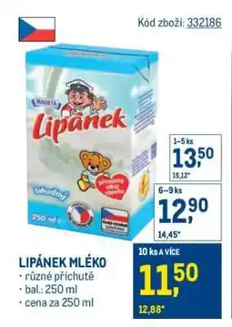 Makro Lipánek mléko nabídka