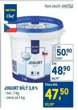 Makro JOGURT BÍLÝ 3,8% nabídka