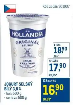 Makro Jogurt selský bílý 3,8 % nabídka