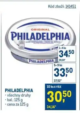 Makro Philadelphia nabídka