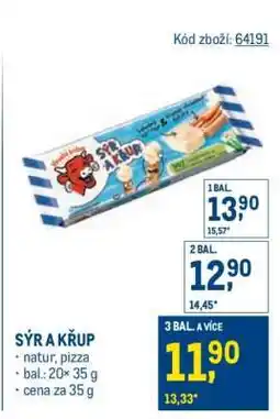 Makro Sýr a křup nabídka
