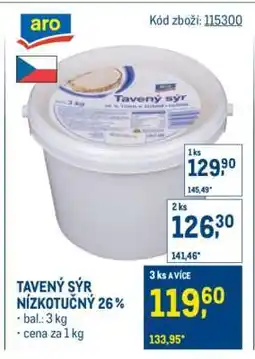 Makro Tavený sýr nízkotučný 26 % nabídka
