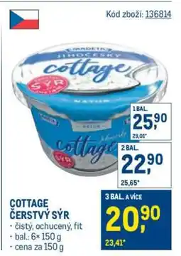 Makro Cottage čerstvý sýr nabídka
