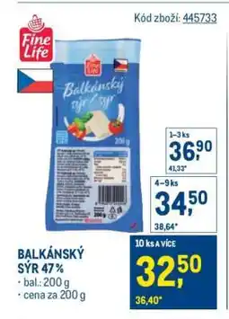 Makro BALKÁNSKÝ SÝR 47 % nabídka