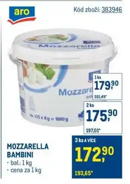 Makro MOZZARELLA BAMBINI nabídka