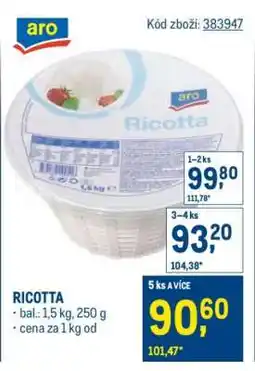 Makro Ricotta nabídka