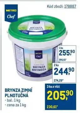Makro Brynza zimní plnotučná nabídka