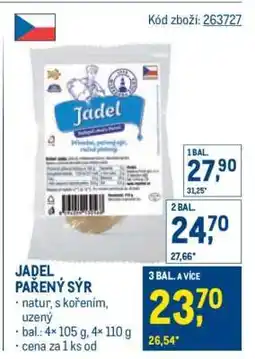 Makro Jadel pařený sýr nabídka