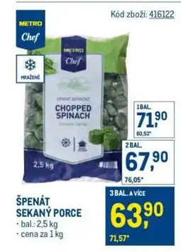 Makro Špenát sekaný porce nabídka