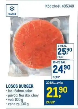 Makro Losos burger nabídka