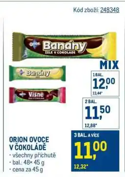 Makro Orion ovoce v čokoládě nabídka