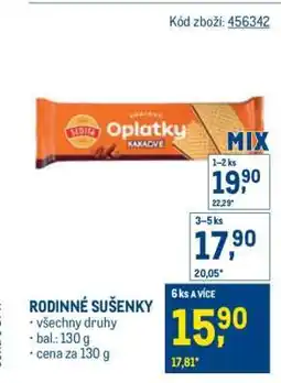 Makro Rodinné sušenky nabídka