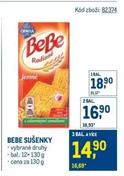 Makro BeBe sušenky nabídka