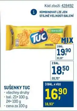 Makro Sušenky Tuc nabídka