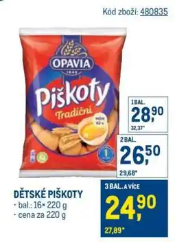 Makro Dětské piškoty nabídka