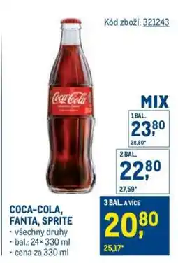 Makro Coca-Cola, Fanta, Sprite nabídka