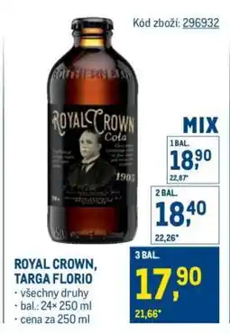 Makro Royal Crown, Targa Florio nabídka