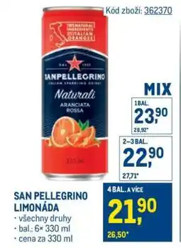 Makro San Pellegrino limonáda nabídka
