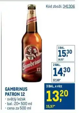 Makro Gambrinus Patron 12 nabídka