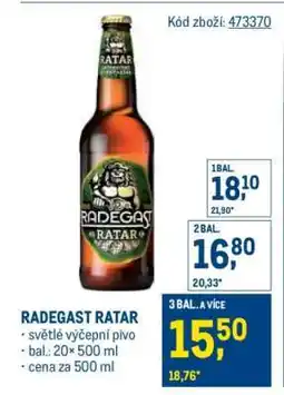 Makro Radegast Ratar nabídka