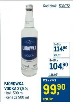 Makro FJOROWKA VODKA 37,5 % nabídka