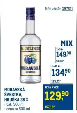 Makro MORAVSKÁ ŠVESTKA, HRUŠKA 38 % nabídka