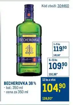 Makro Becherovka 38 % nabídka