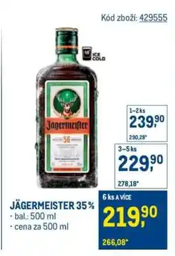 Makro Jägermeister 35% nabídka