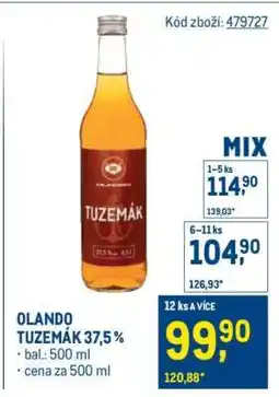 Makro OLANDO TUZEMÁK 37,5 % nabídka