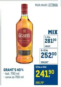Makro Grant’s 40 % nabídka