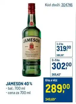 Makro Jameson 40 % nabídka