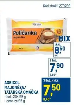 Makro AGRICOL MAJONÉZA, TATARSKÁ OMÁČKA nabídka