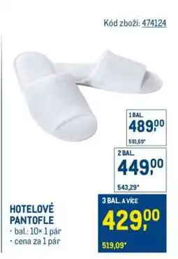 Makro HOTELOVÉ PANTOFLE nabídka