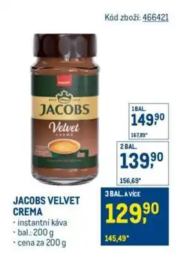 Makro JACOBS VELVET CREMA nabídka