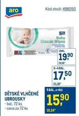 Makro Dětské vlhčené ubrousky nabídka