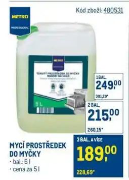 Makro MYCÍ PROSTŘEDEK DO MYČKY nabídka