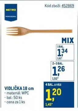 Makro VIDLIČKA 18 cm nabídka