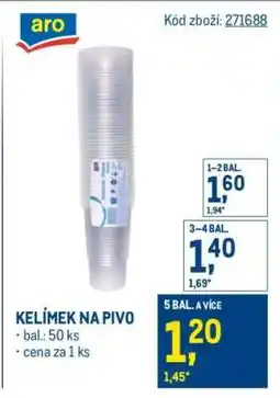 Makro Kelímek na pivo nabídka