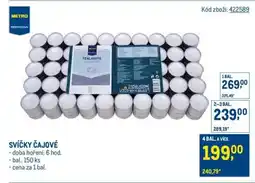 Makro Svíčky čajové nabídka