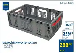 Makro SKLÁDACÍ PŘEPRAVKA 60 × 40 × 22 cm nabídka