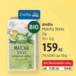 dm drogerie dmBio Matcha Sticks čaj nabídka