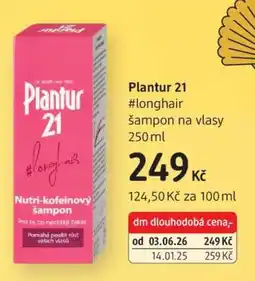 dm drogerie Plantur 21 nabídka