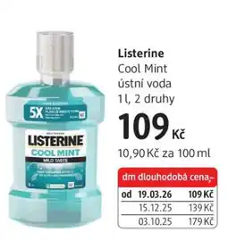dm drogerie Listerine nabídka
