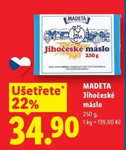 Lidl Madeta Jihočeské máslo nabídka