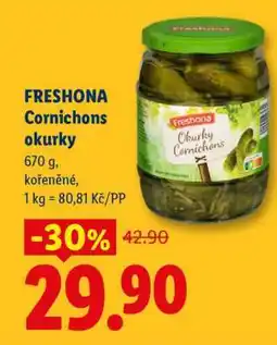 Lidl FRESHONA Cornichons okurky nabídka