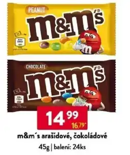 Qanto m&m's arašídové, čokoládové nabídka